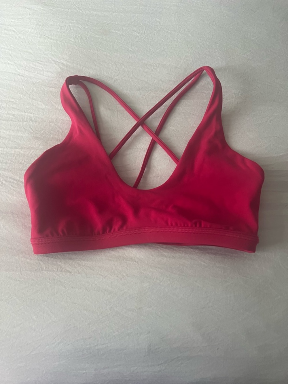 Lululemon hot pink strappy sports bra S